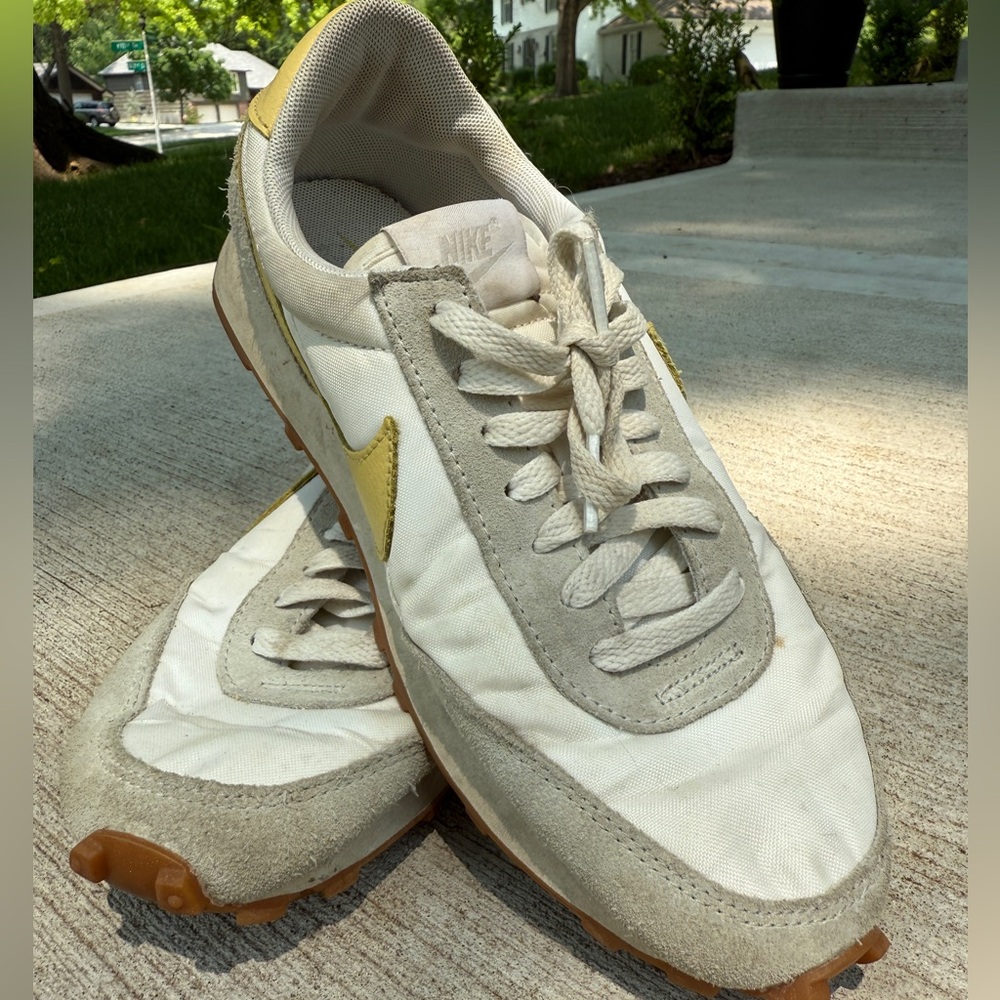 Nike Vintage White and Gold Sneakers